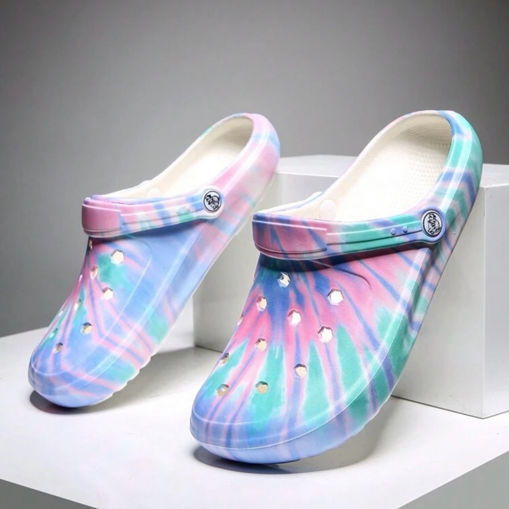 Women’s Tie-Dye Clogs -  Size 6 1/2